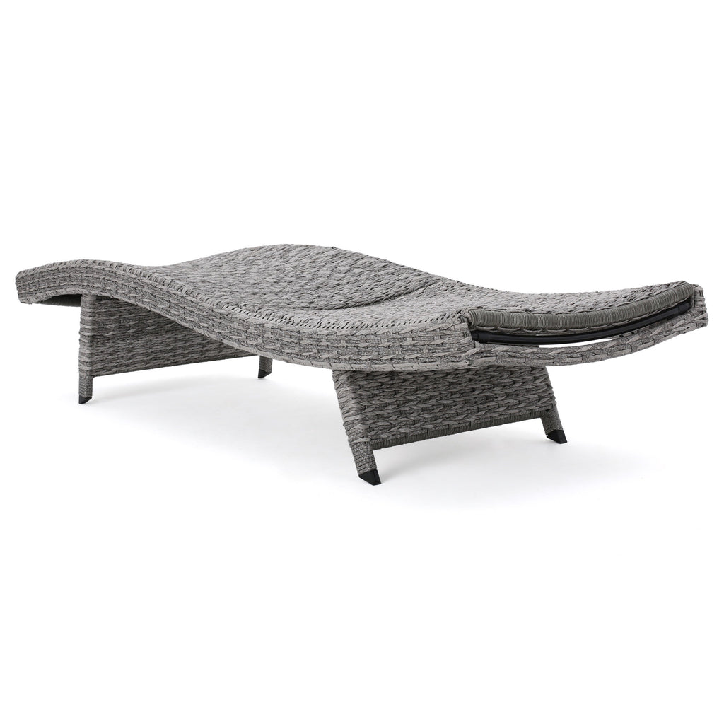 Crete Wicker Chaise Lounge, Set of 2