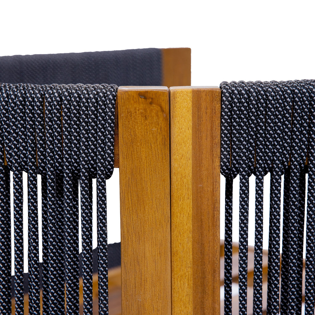 Matera Outdoor Wood & Rope Dining Chairs, Set of 2