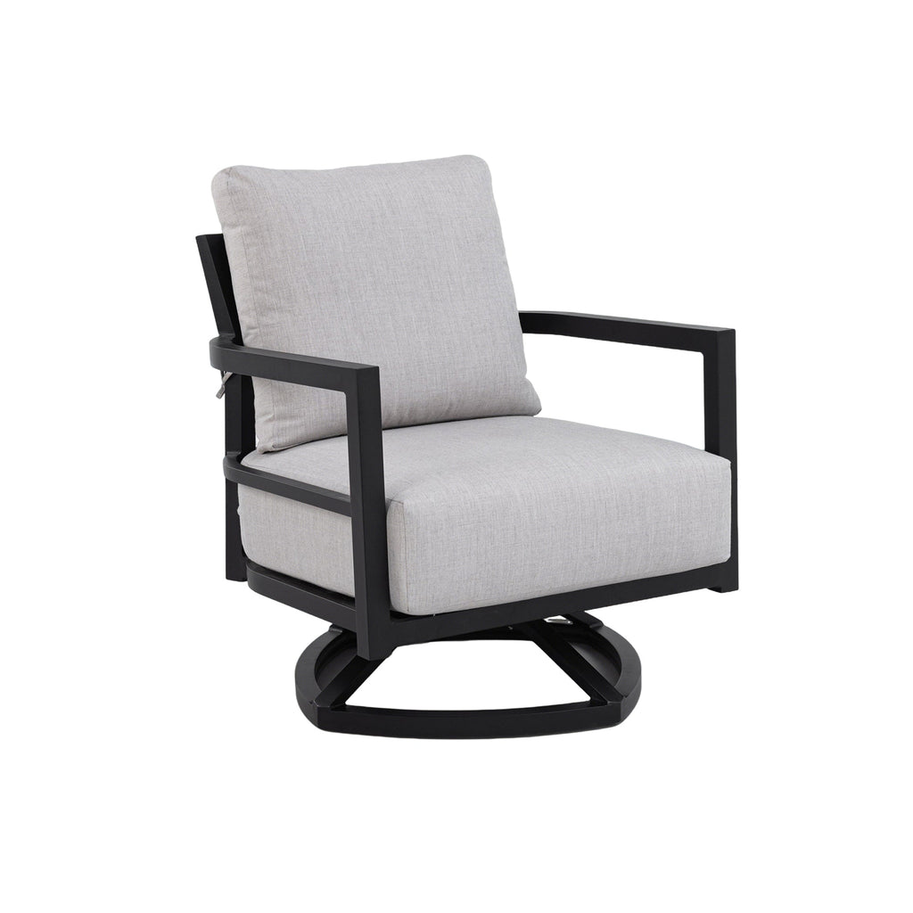 Mariner Outdoor Aluminum 360° Swivel Club Chairs and Sunbrella Cushions