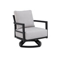 Mariner Outdoor Aluminum 360° Swivel Club Chairs and Sunbrella Cushions