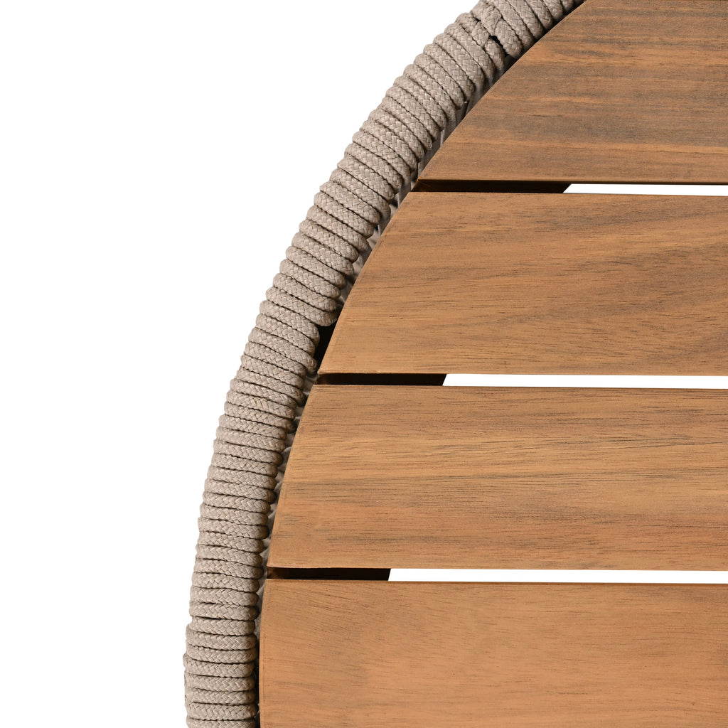 Sundara Outdoor Coffee & Side Table Set with Woven Rope Design