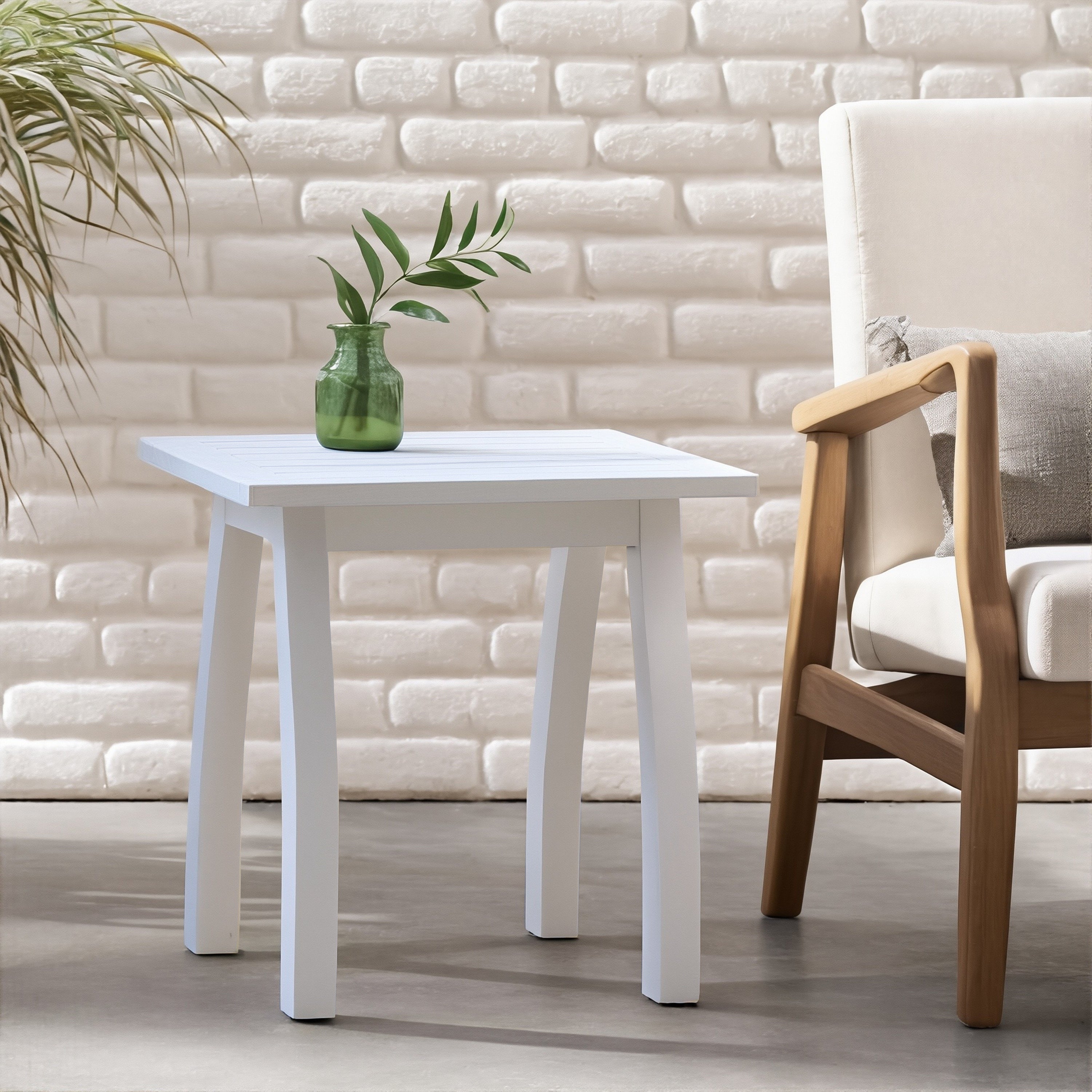 Selma Acacia Wood Outdoor Accent Side Table