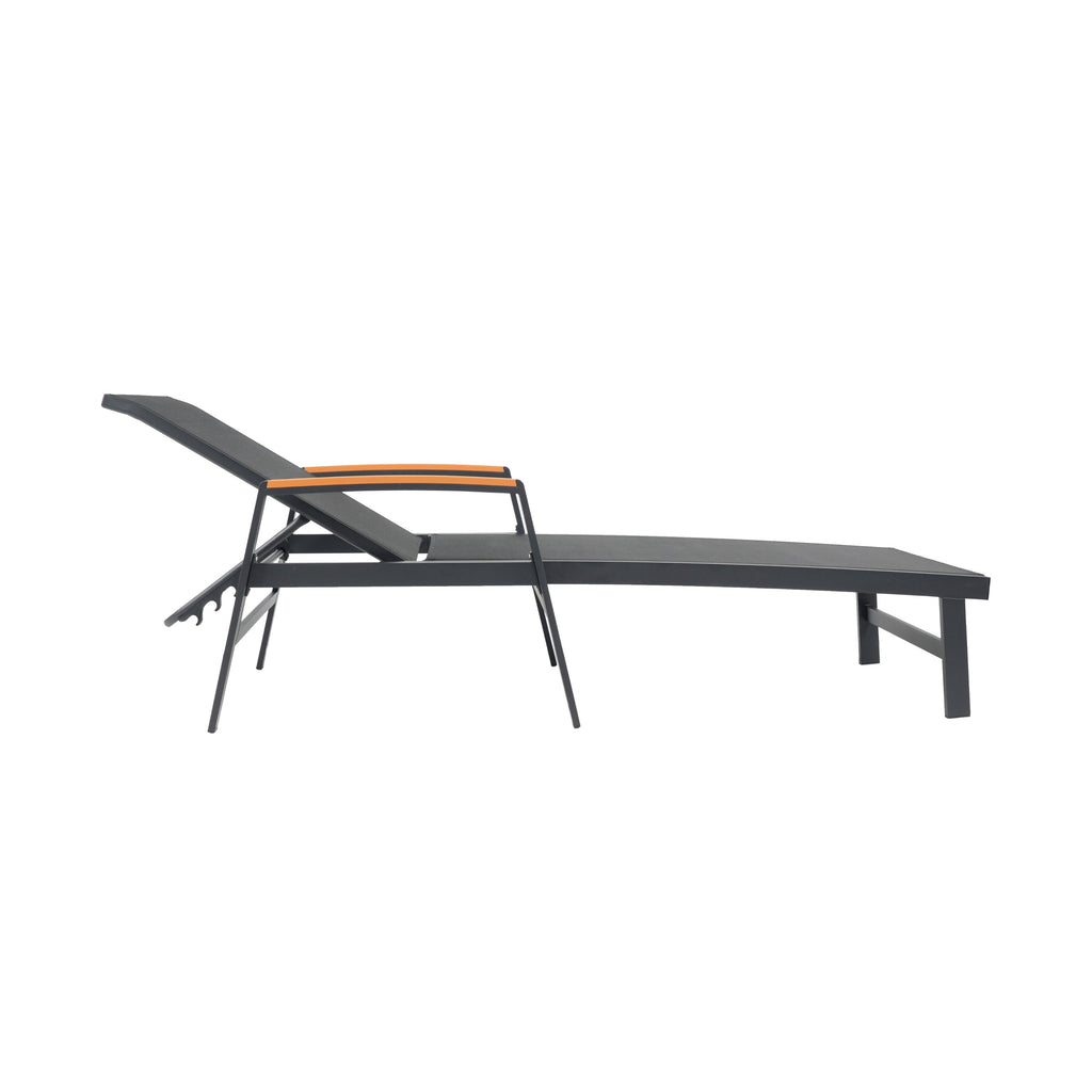 Wavellite Outdoor Chaise Lounges with Aluminum Frame and Mesh Seating