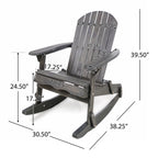 Echoes Outdoor Acacia Wood Adirondack Rocking Chair