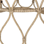 Cultured Outdoor Side Table with Wicker Weave Top and Looped Design