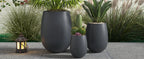 Egg Shaped Lightweight Outdoor Planter, Set of 3