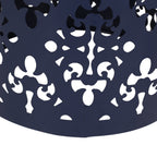 Refinery 2-Piece Outdoor End Table Set with Floral Patten and Iron Cut Design