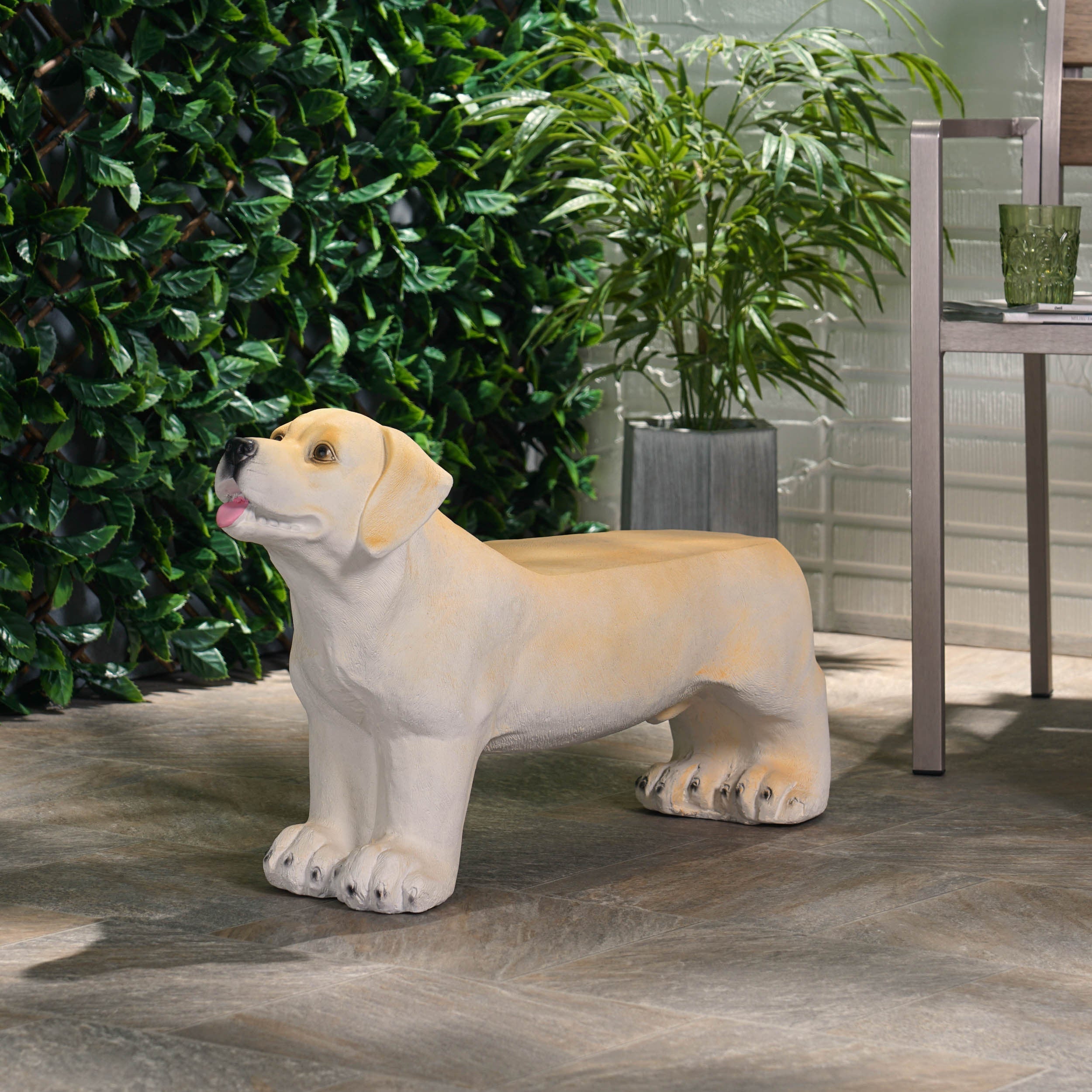 Mandy Outdoor Lab Dog Garden Statue