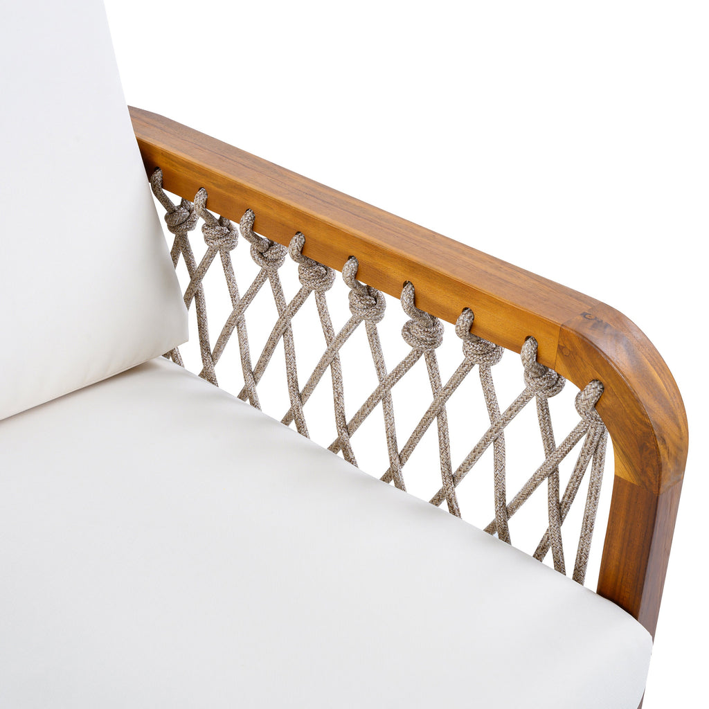 Millie Outdoor Acacia Wood Club Chair
