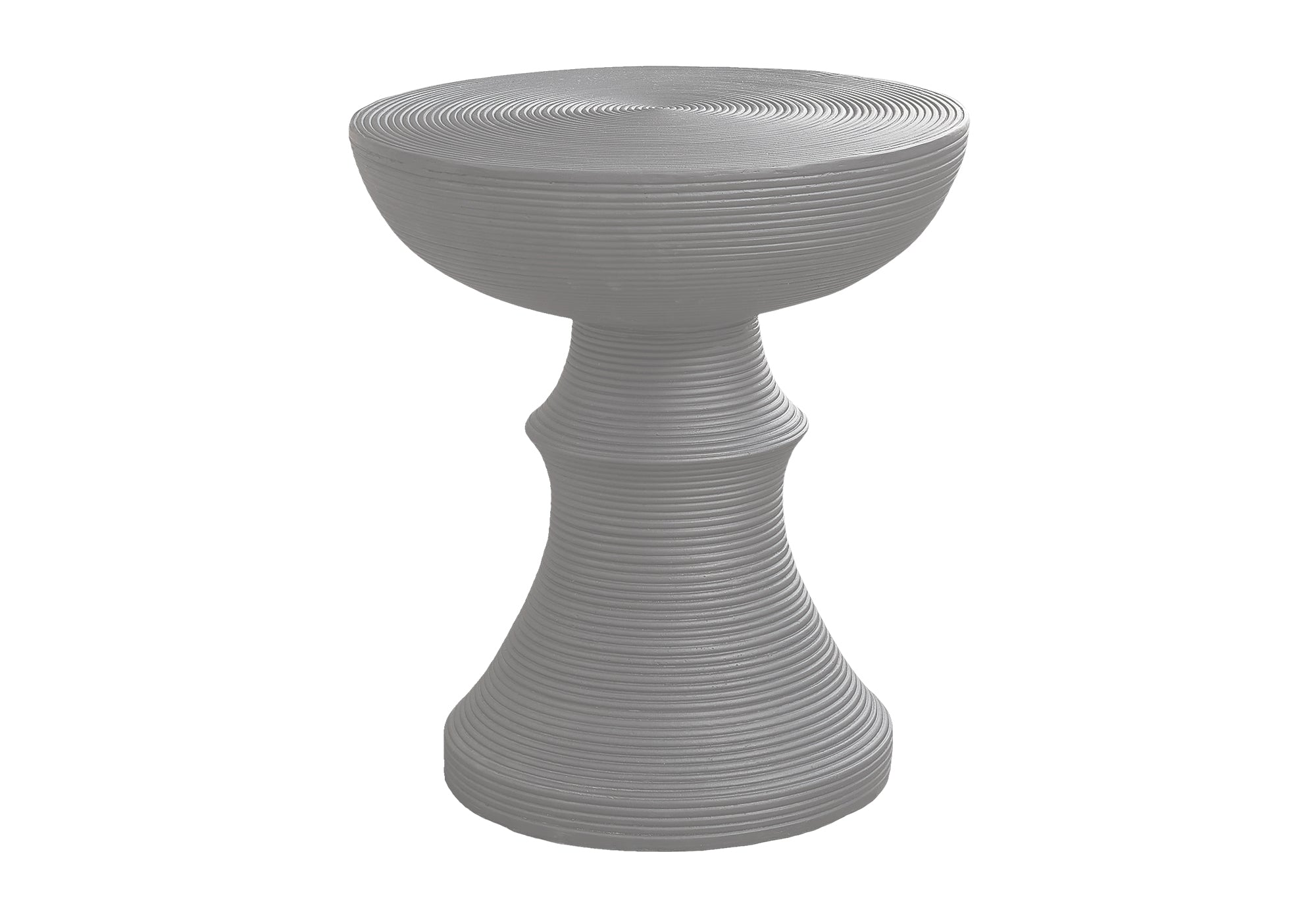 Modern Transitional Pedestal Indoor Outdoor Accent Table