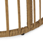 Enduring Outdoor Rattan Side Table with Cage Frame