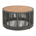 Sundara Outdoor Coffee & Side Table Set with Woven Rope Design