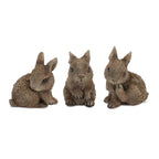 Mini Garden Bunny Rabbit Figurine, Set of 3