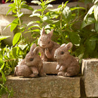 Mini Garden Bunny Rabbit Figurine, Set of 3