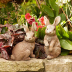 Garden Bunny Rabbit Figurine, Set of 2
