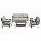 Marisol 5 Piece Metal Patio Furniture Set with 3 Seater Sofa