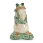 Pensive Ceramic Garden Frog Statues, Set of 2