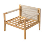 Driftwood Bay Acacia Wood & Beige Rope Outdoor Leisure Chair