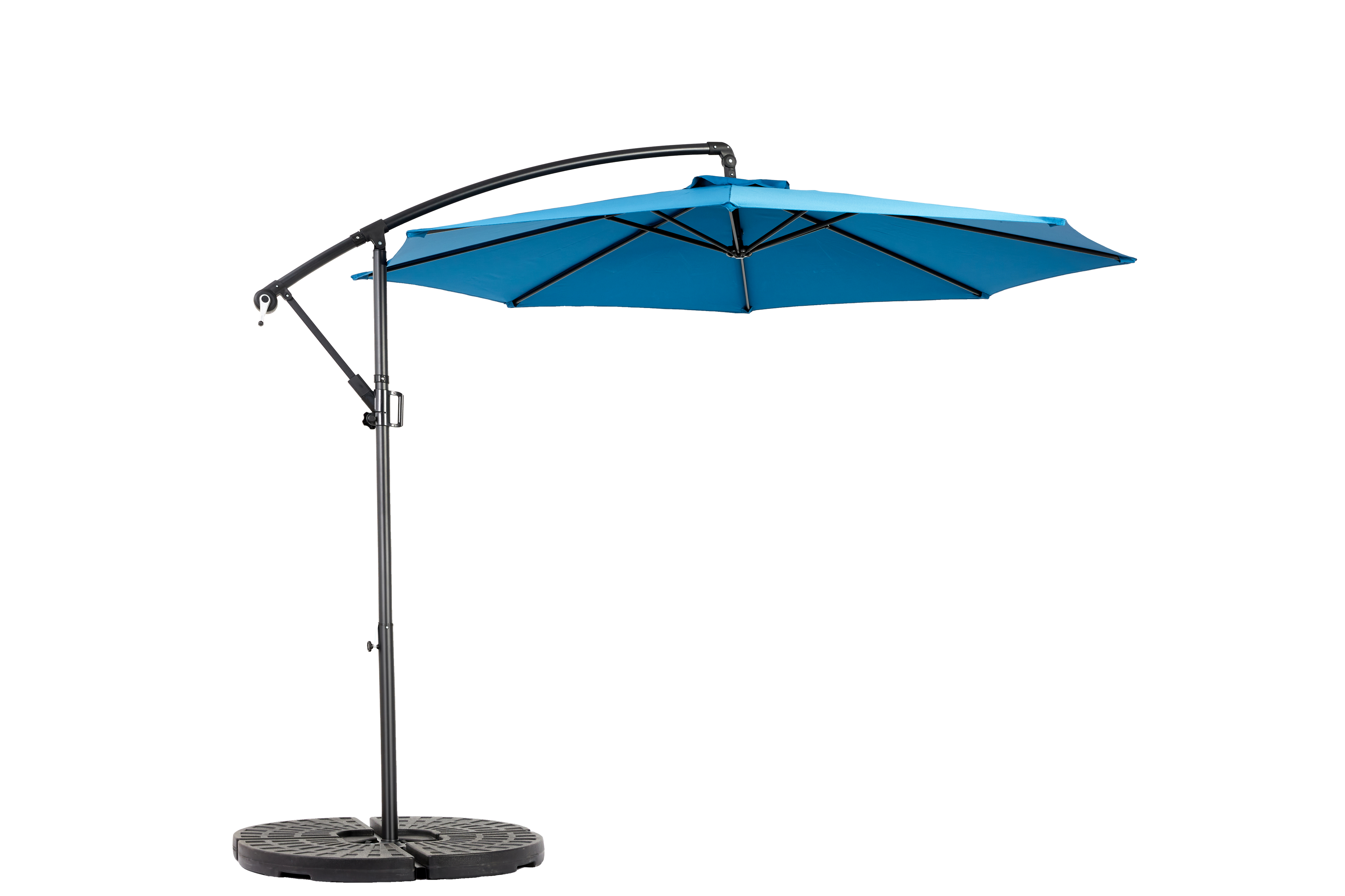 10' Offset Hanging Market Patio Umbrella w/Easy Tilt Adjustment, Base Not Included