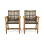 Hampton Outdoor Rattan Dining Chairs, Set of 2
