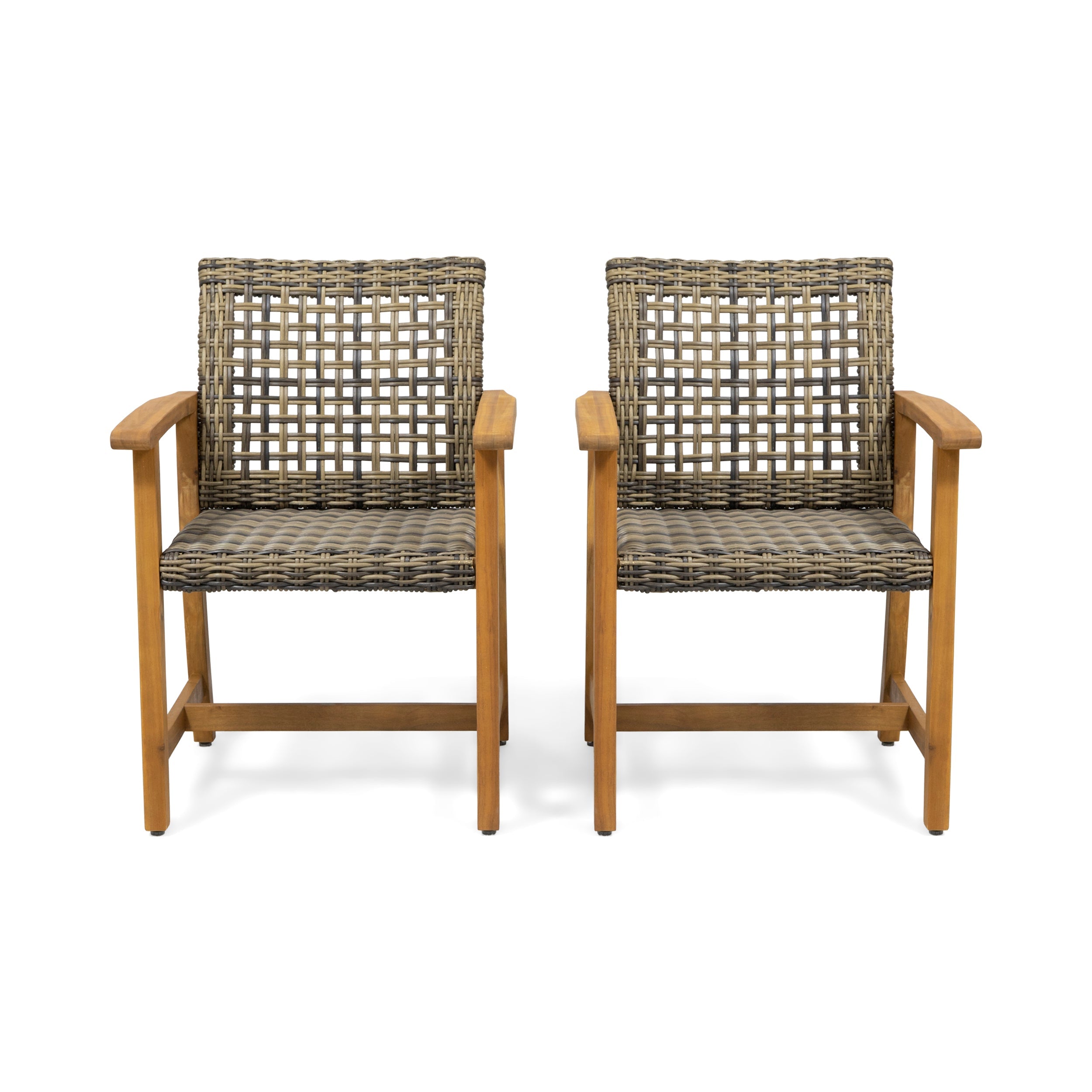 Hampton Outdoor Rattan Dining Chairs, Set of 2