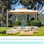 10'X10' Square Cantilever Umbrella with Center Pole, Base Not Included