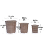Marrek Handmade Ceramic Planter, Set of 3