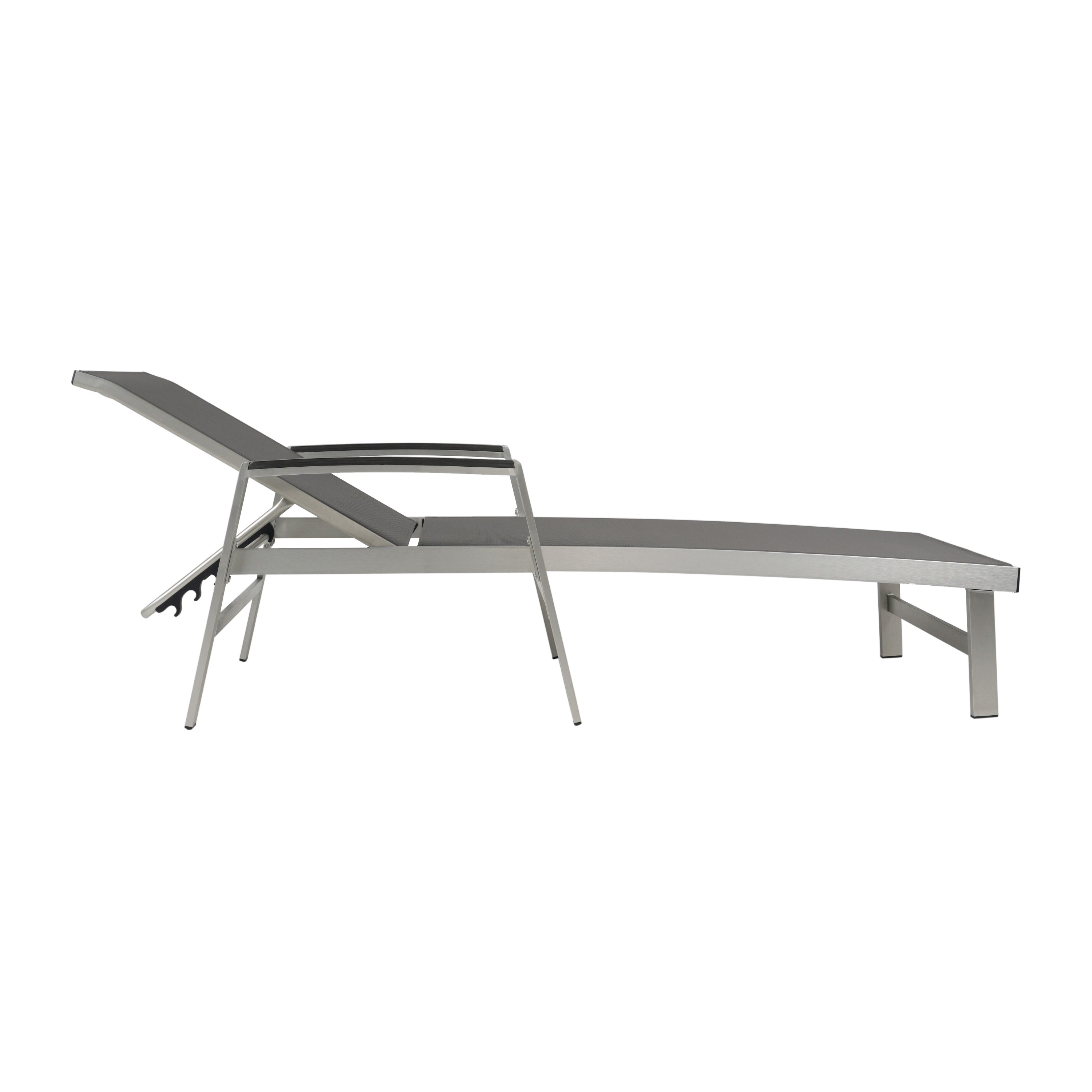 Wavellite Outdoor Chaise Lounges with Aluminum Frame and Mesh Seating