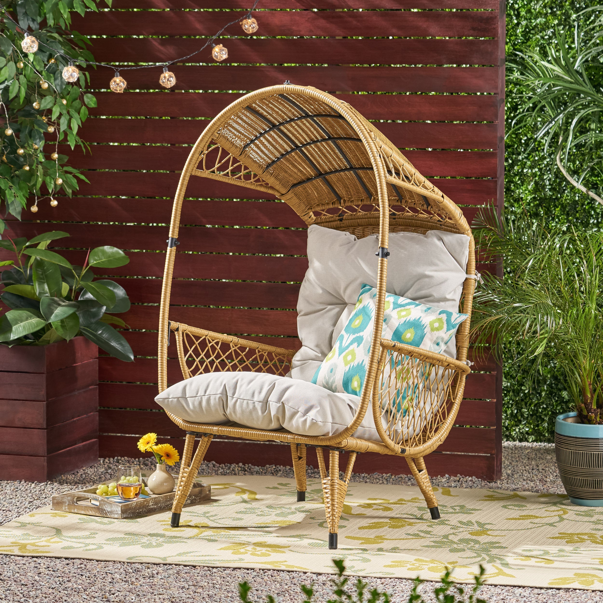 Doris Outdoor Wicker Standing Basket Chair