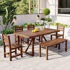 Acacia Wood Outdoor Dining Set