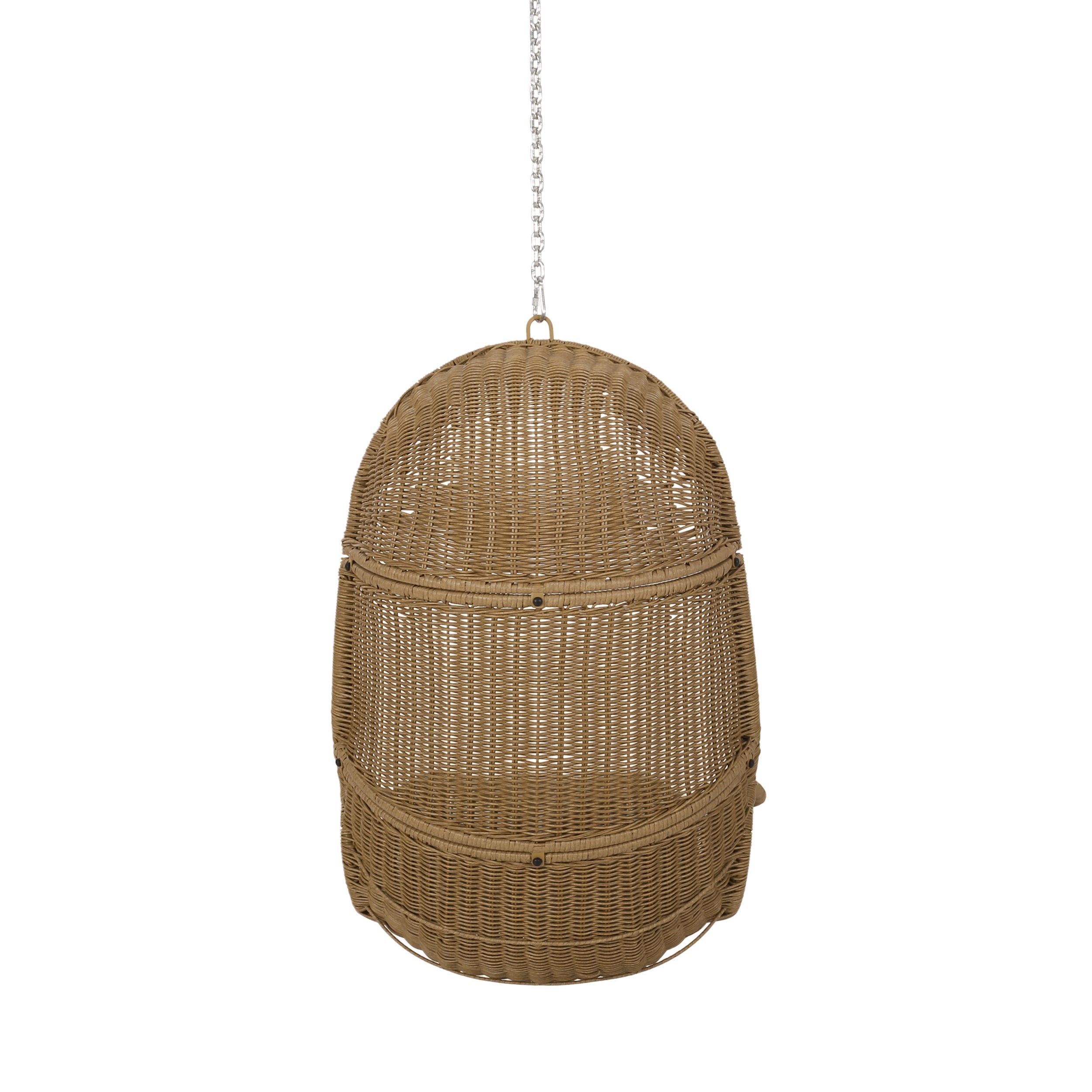 Berrien Outdoor/Indoor Wicker Hanging Swing Chair with 8-Foot Chain