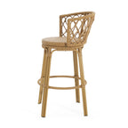 Bohemia Outdoor Brown Wicker Bar Stools, Set of 2