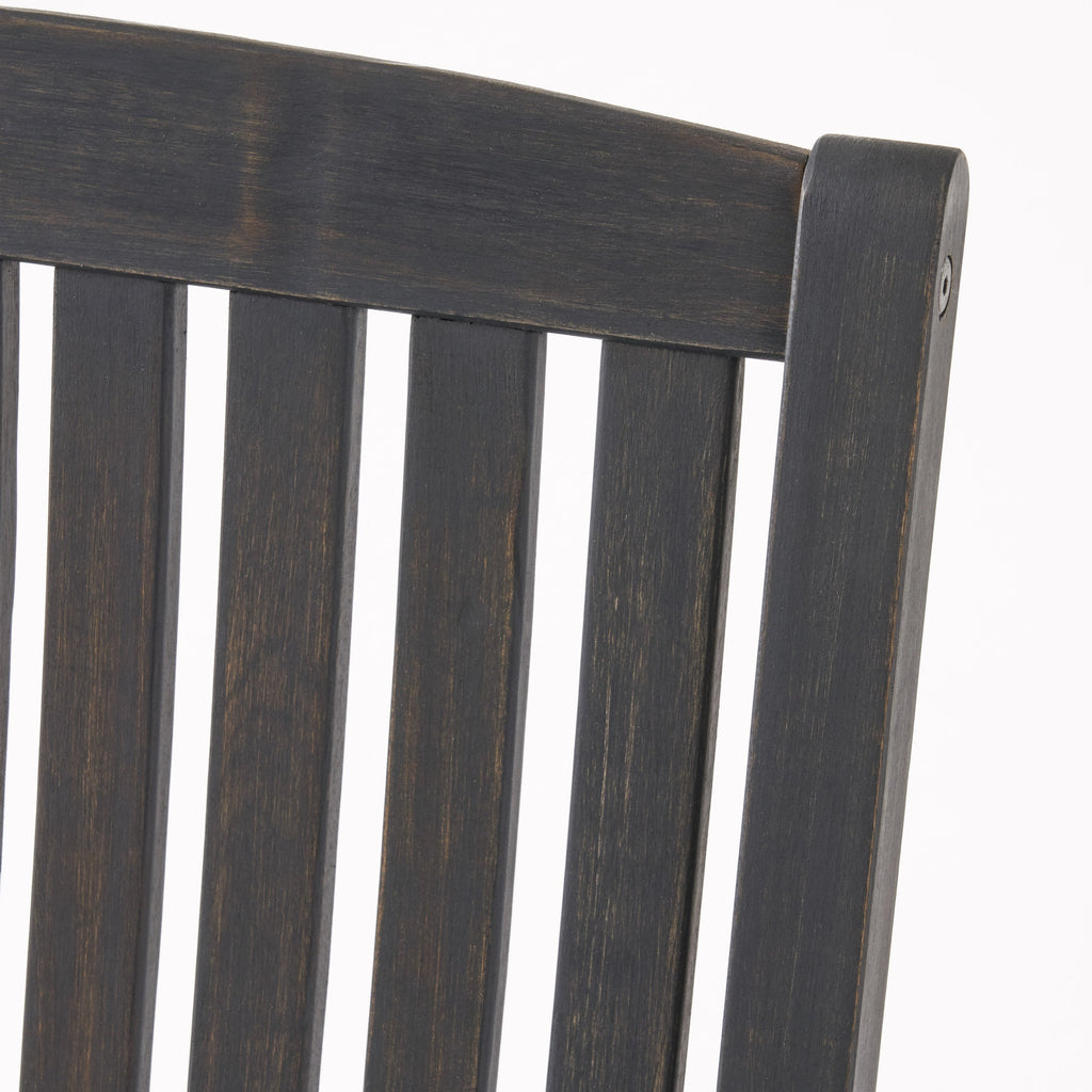 Muse Outdoor Acacia Rocking Chair with Slat Design