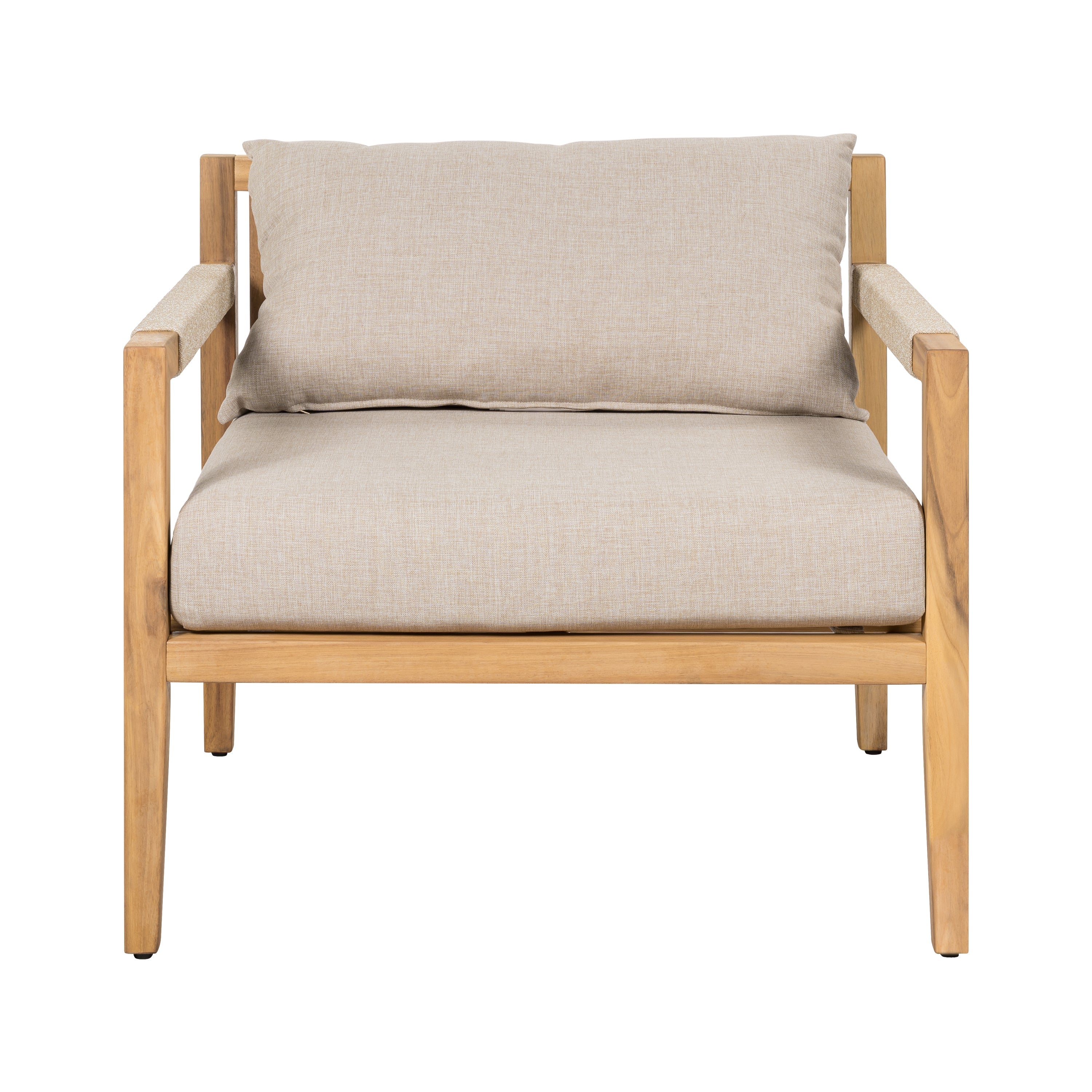 Driftwood Bay Acacia Wood & Beige Rope Outdoor Leisure Chair