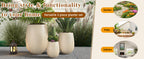Egg Shaped Lightweight Outdoor Planter, Set of 3
