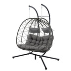 2-Person Swinging Egg Chair with Stand
