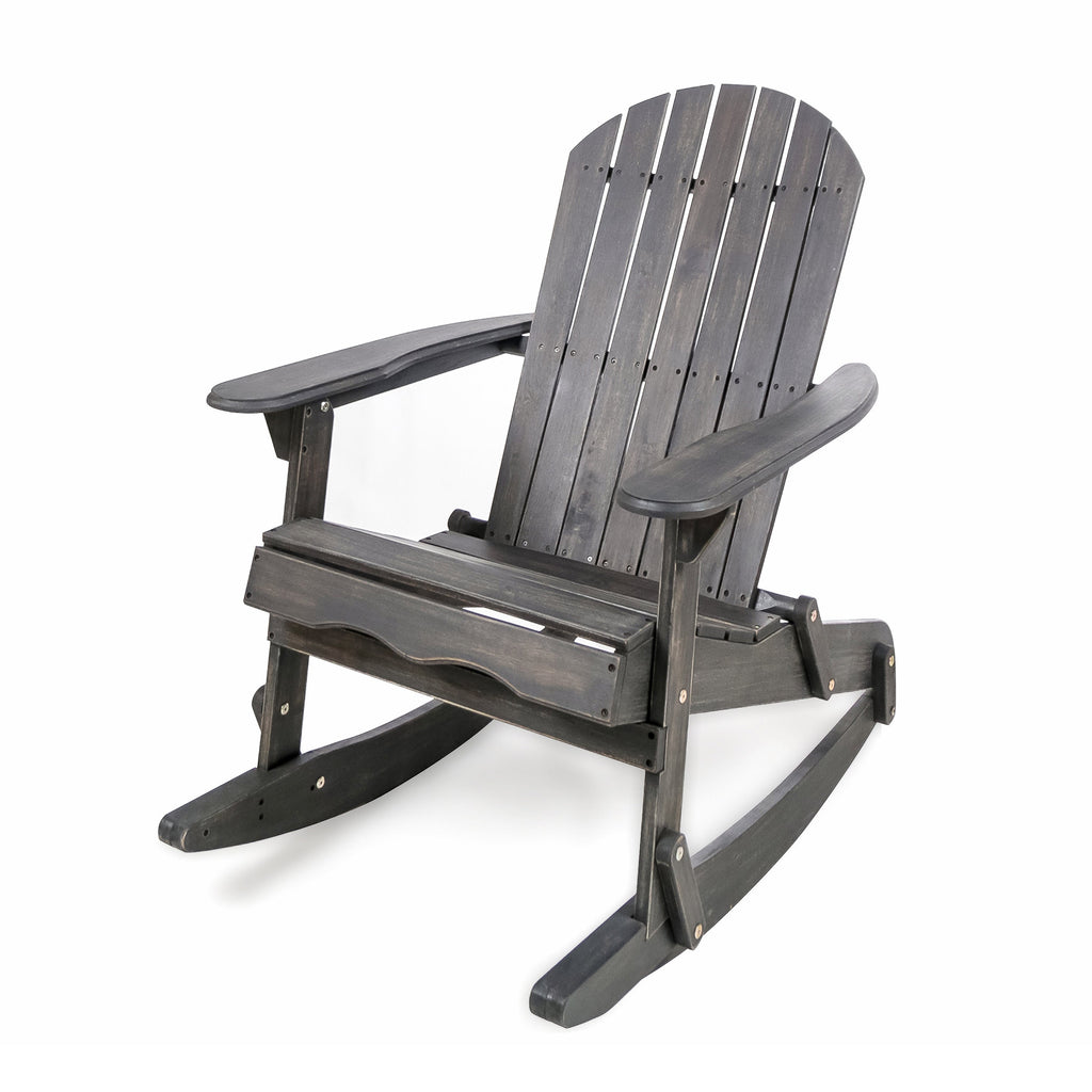 Echoes Outdoor Acacia Wood Adirondack Rocking Chair