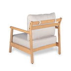 Indira Outdoor Acacia Wood Club Chair with Water-Resistant Cushion