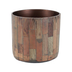 Round Wooden Planter, Set of 2