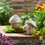 Porcelain Mushroom Decor, Set of 6