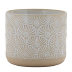 Porcelain Geometric Patterned Planter, Set of 2