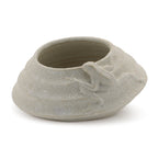 Round Porcelain Planter with Frog, Set of 2