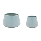 Ceramic Starburst Pattern Planter, Set of 2