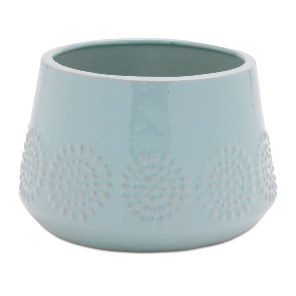 Ceramic Starburst Pattern Planter, Set of 2