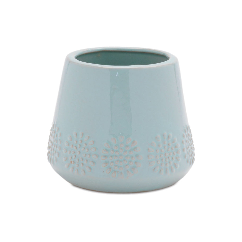 Ceramic Starburst Pattern Planter, Set of 2