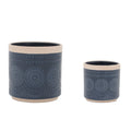 Ceramic Mandala Pattern Planter, Set of 2