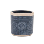 Ceramic Mandala Pattern Planter, Set of 2