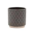 Ceramic Diamond Pattern Planter, Set of 2