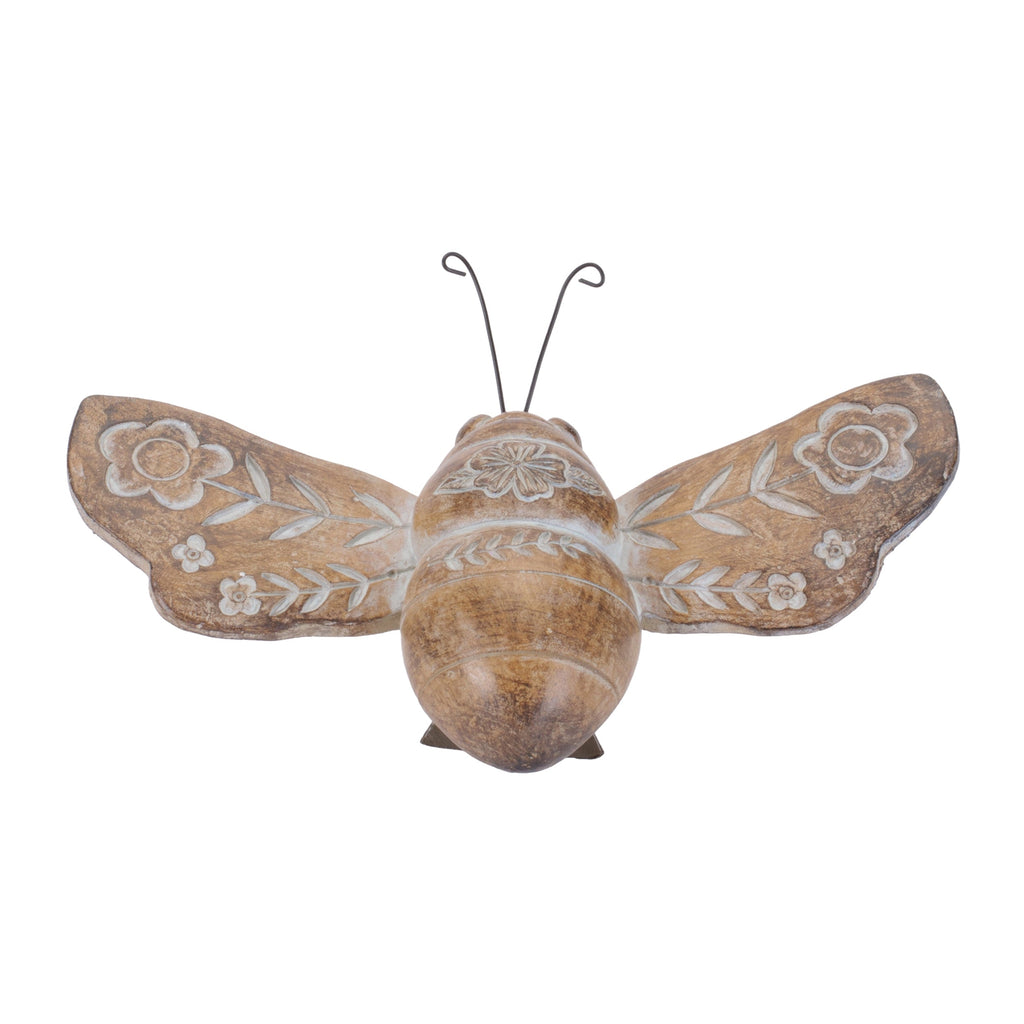 Floral Etched Insect Shelf Sitter, Set of 4