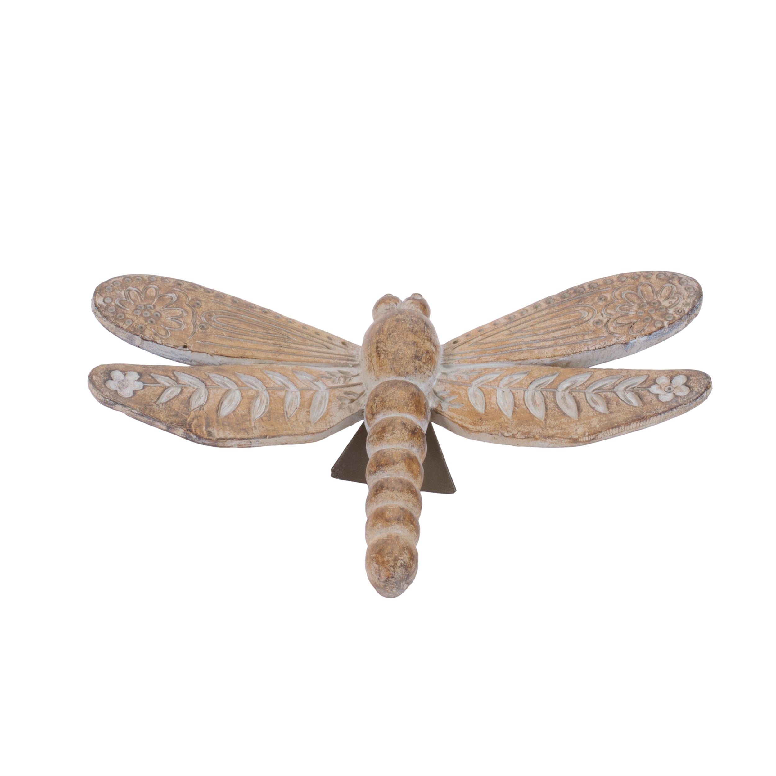 Floral Etched Insect Shelf Sitter, Set of 4